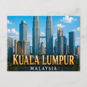 Carte Postale Kuala Lumpur Malaisie Toits et Multiculturel