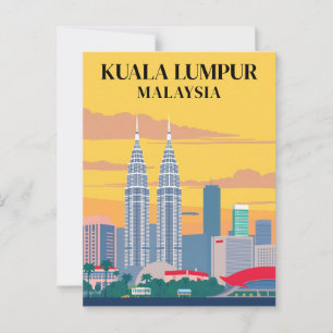 Carte Postale Kuala Lumpur Malaisie Tours Vintages Ville