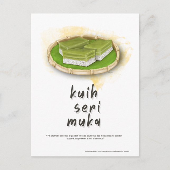 Carte postale Kuih Seri Muka de Malaisie (Devant)