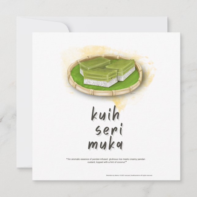 Carte postale Kuih Seri Muka Malaysia (Devant)