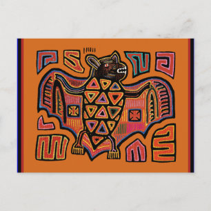 Carte Postale Kuna Indian Mola Bat