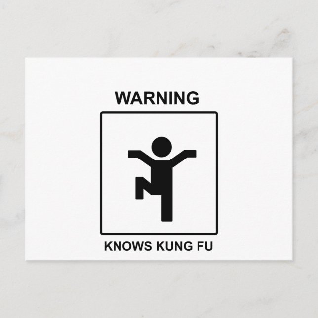 Carte Postale Kung Fu (Devant)