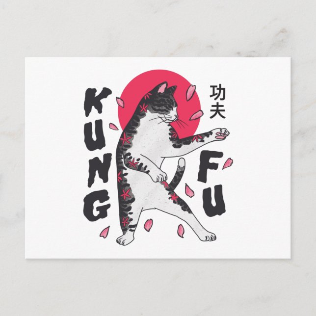 Carte Postale Kung Fu Cat (Devant)