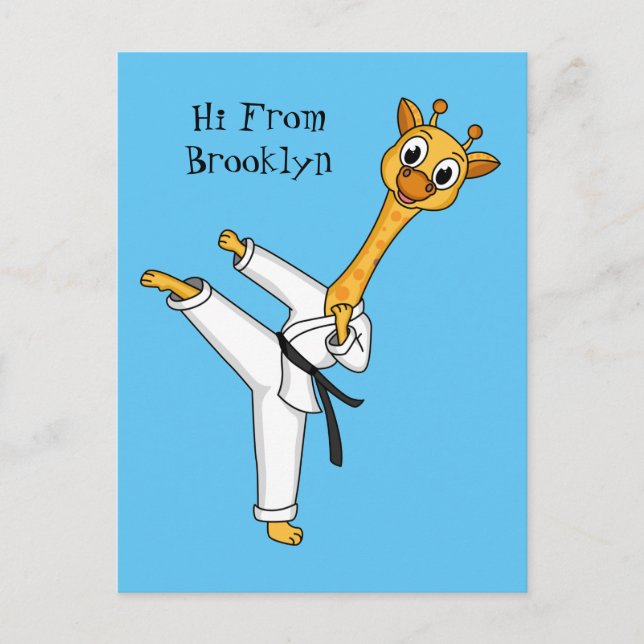 Carte Postale Kung Fu giraffe (Devant)