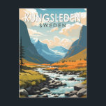 Carte Postale Kungsleden Suède Travel Art Vintage<br><div class="desc">Kungsleden dans un style d'art vectoriel. Kungsleden est un sentier randonnée dans le nord de la Suède,  d'environ 467 kilomètres de long,  entre Abisko dans le nord et Hemavan dans le sud.</div>