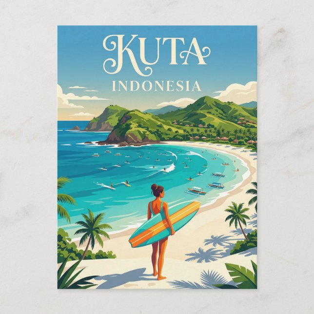 Carte Postale Kuta Indonésie (Devant)