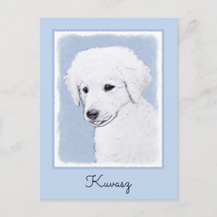 Carte Postale Kuvasz Peinture - Cute Original Chien Art