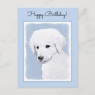 Carte Postale Kuvasz Peinture - Cute Original Chien Art