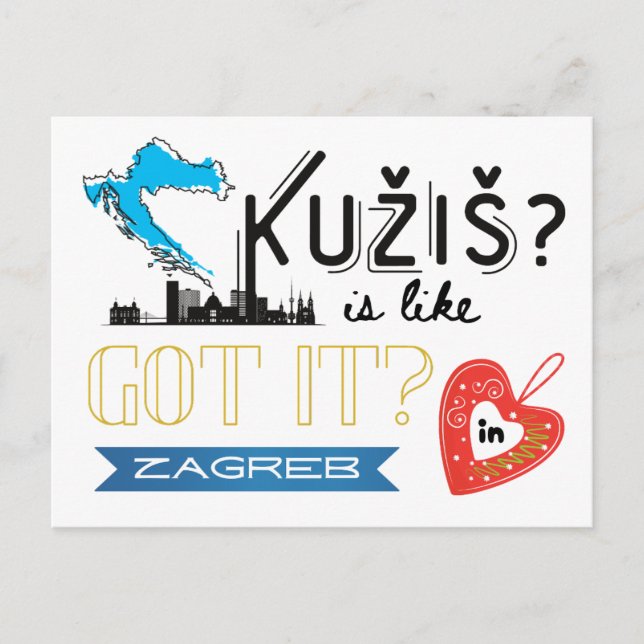 Carte Postale Kužiš? Zagreb Croatie (Devant)