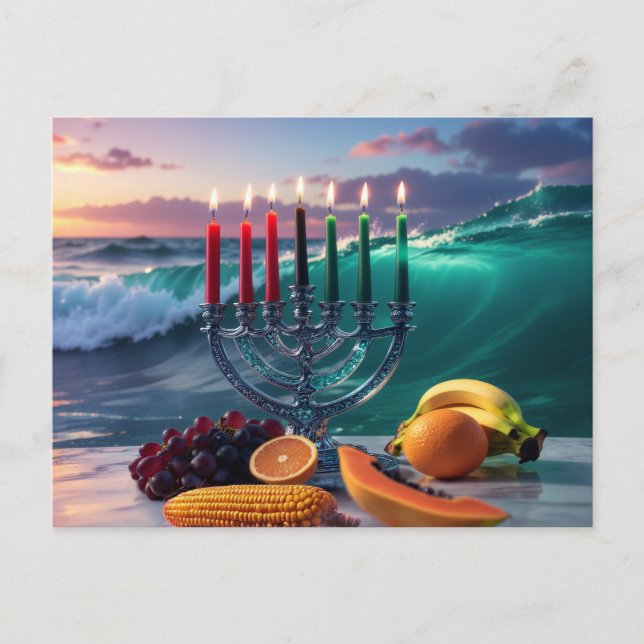 CARTE POSTALE KWANZAA - 7 NUITS - KINARA (Devant)
