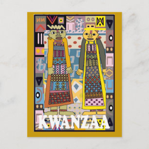 Carte Postale Kwanzaa - caractères africains
