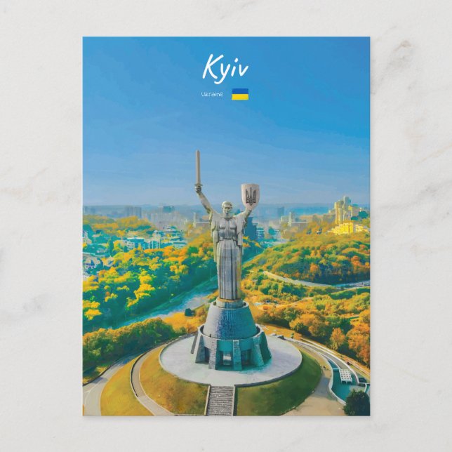 Carte Postale Kyiv, Ukraine - Monument de la mère Ukraine (Devant)