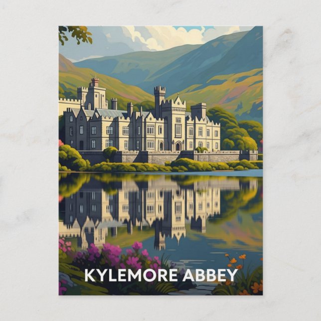 Carte Postale Kylemore Abbey Irlande Voyage (Devant)
