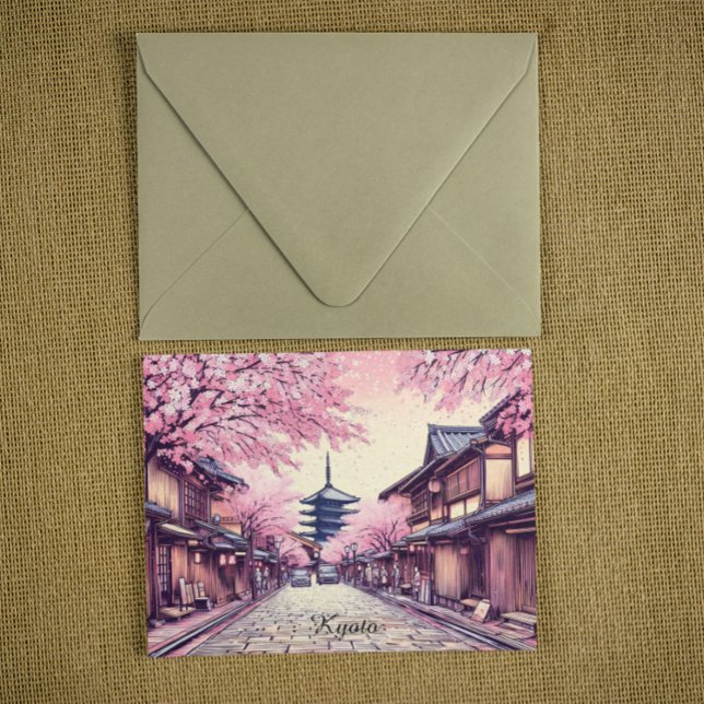 Carte Postale Kyoto Japan Cherry Blossom Landscape (Floral Kyoto Japan Cherry Blossom Landscape Postcard)