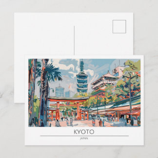 Carte Postale Kyoto Japon Art Vintage Voyage