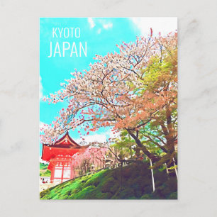 Carte Postale Kyoto Japon Cherry Blossom photographie de voyage