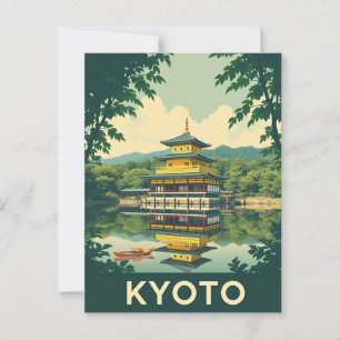 Carte Postale Kyoto, Japon Temple Travel Art