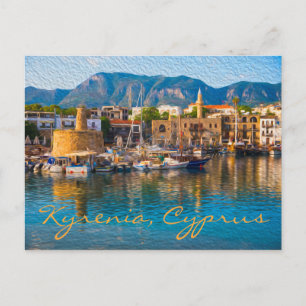 Carte Postale Kyrenia, Chypre : Peinture à l'huile