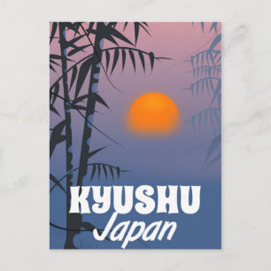 Carte Postale Kyushu Japon affiche de voyage vintage