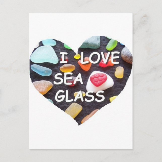 Carte Postale l LOVE SEA GLASS (Devant)