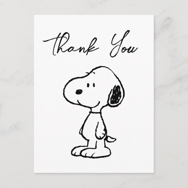 Carte Postale La Bande à Snoopy | Baby Shower (Devant)