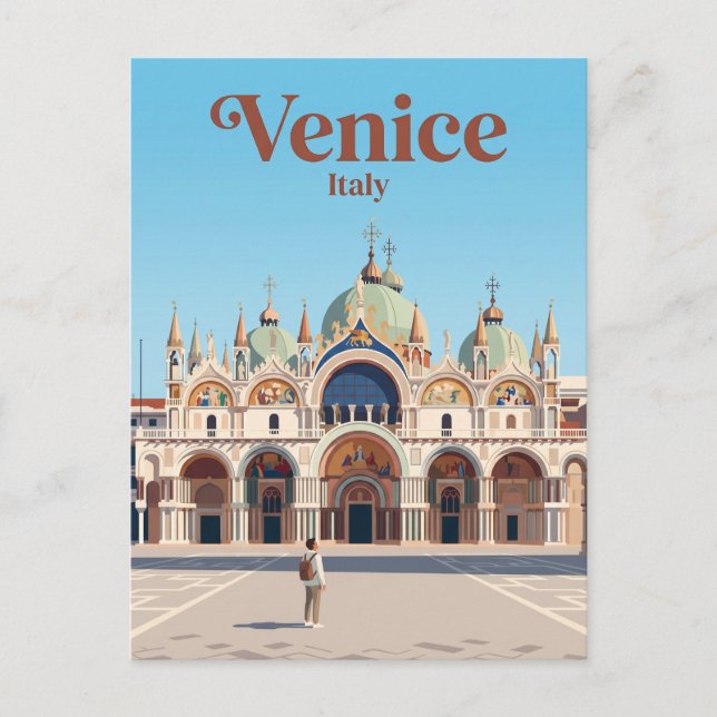 Carte Postale La basilique Saint-Marc Italie (Devant)