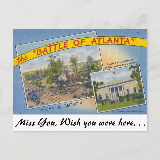 Carte Postale La bataille d'Atlanta (Devant)