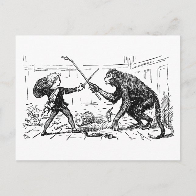 Carte Postale "La bataille de l'épée singe" (Devant)