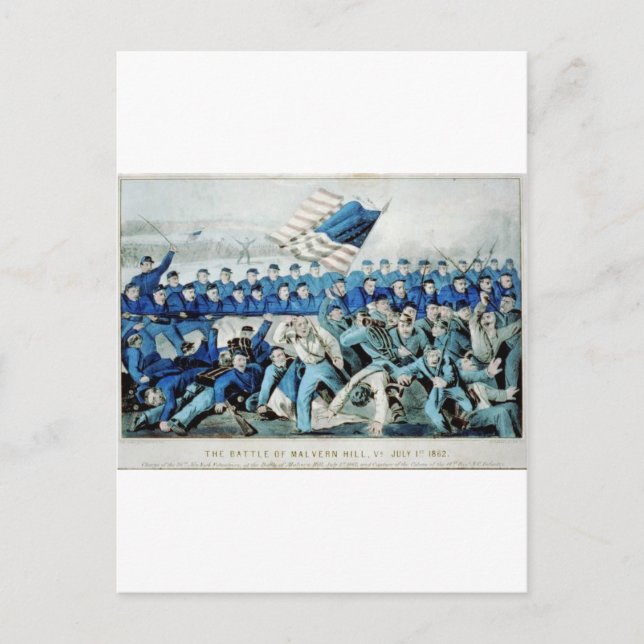 Carte Postale La bataille de Malvern Hill, Va. 1er juillet 1862 (Devant)
