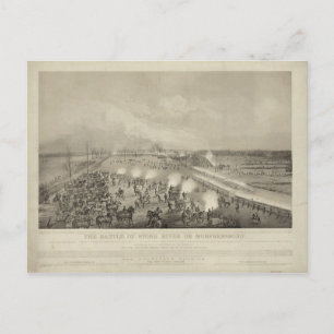 Carte Postale La bataille de Stone River ou Murfreesboro'