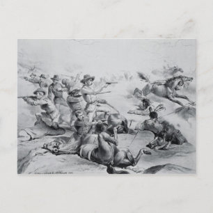 Carte Postale La bataille Dernière du général Custer