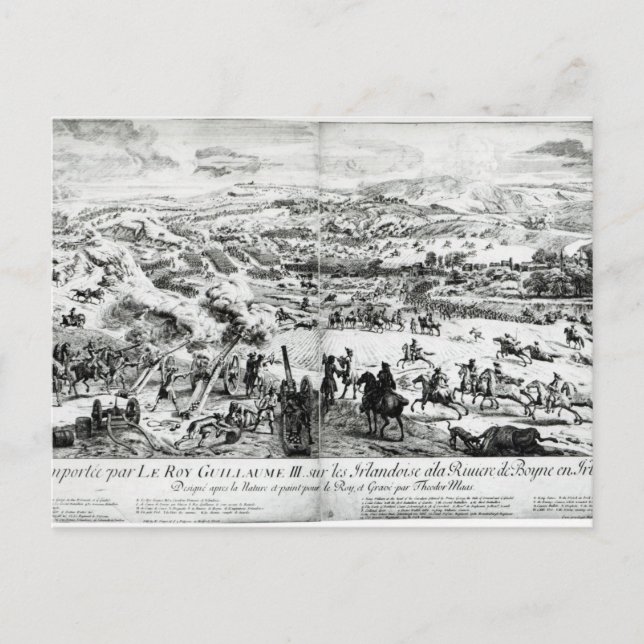 Carte Postale La bataille du Boyne, vers 1690 (Devant)