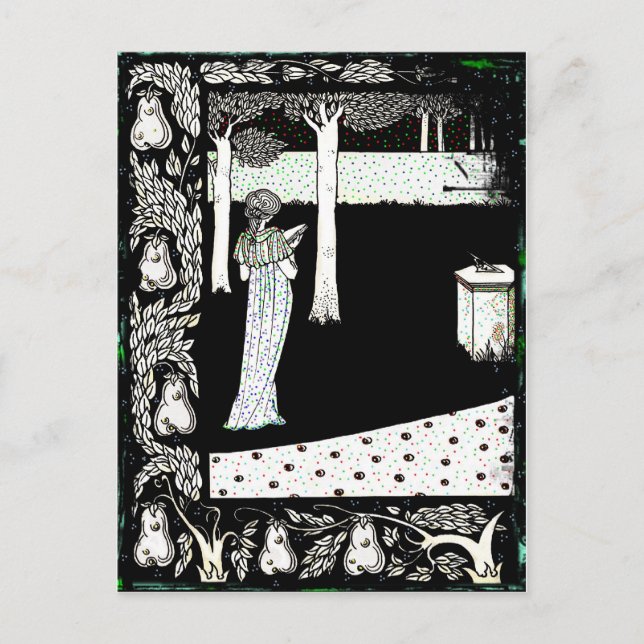 Carte Postale La Beale Isolde Lecture dans le jardin (Devant)