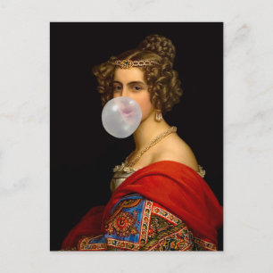Carte Postale La beauté bavaroise et la gomme à bulles