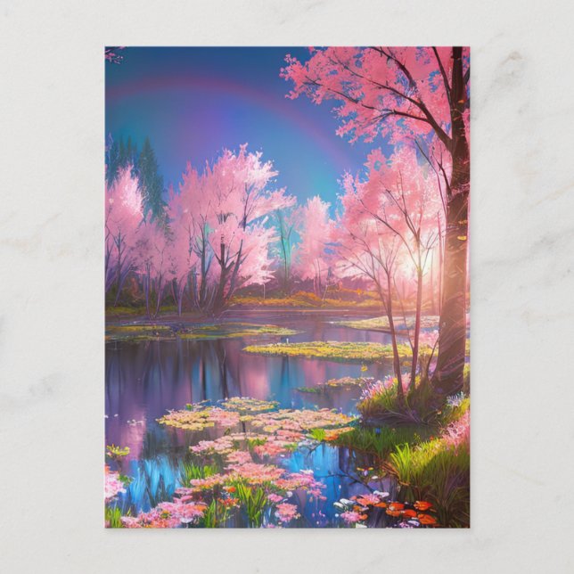 Carte Postale La beauté du coucher du soleil dévoilée dans les z (Devant)