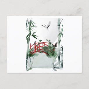 Carte Postale La beauté du pont et le paysage du Japon