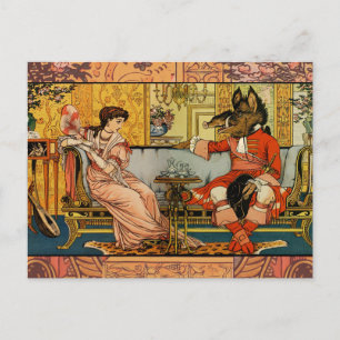 Carte Postale La beauté et la bête illustration art original