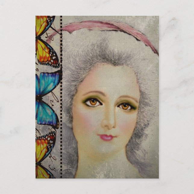 Carte Postale La beauté et les papillons (Devant)