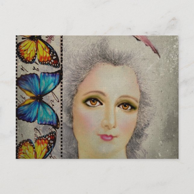 Carte Postale La beauté et les papillons (Devant)