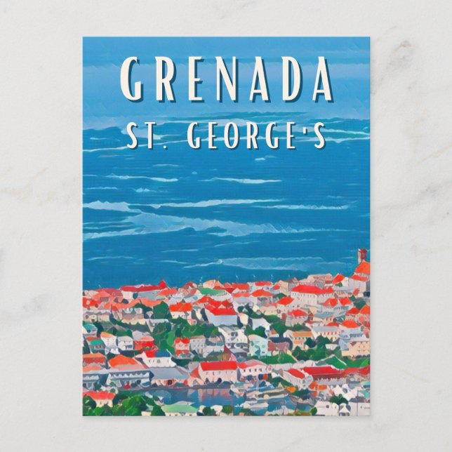 Carte Postale La beauté tropicale de Grenade à Saint George's (Devant)