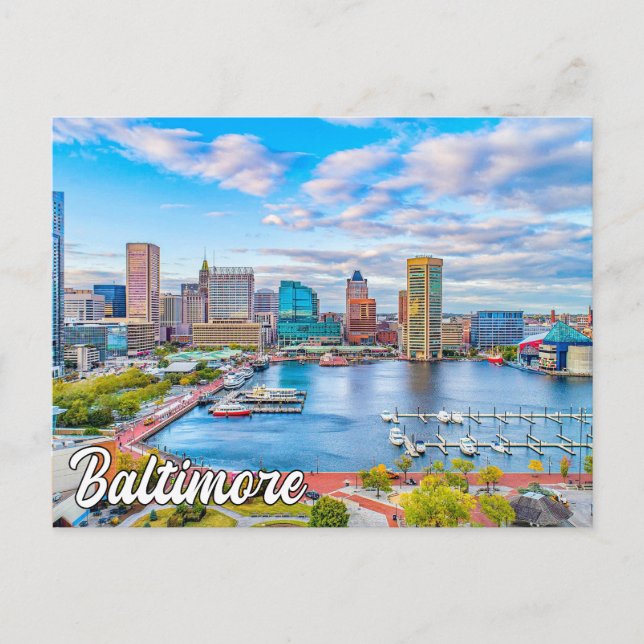 Carte Postale La belle Baltimore, Maryland, États-Unis (Devant)