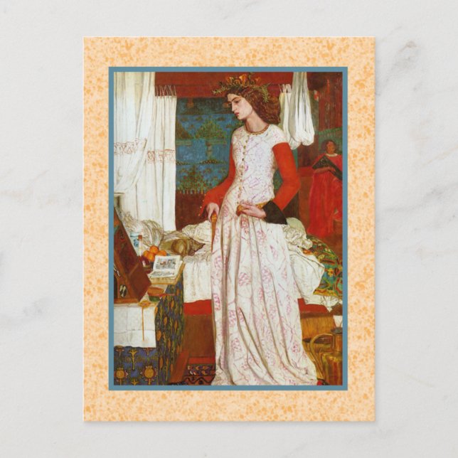 Carte Postale La Belle Iseult  ~  William Morris (Devant)