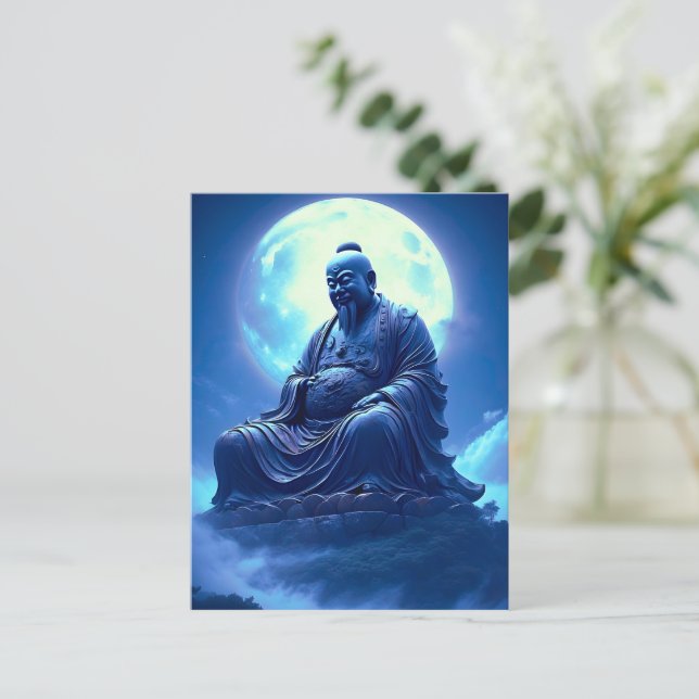 Carte Postale La Bénédiction de la Lune sur la Statue Céleste (Debout devant)