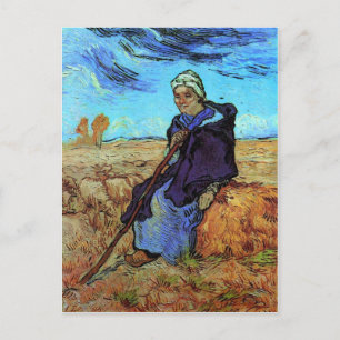 Carte Postale La Bergère (d'après Millet) Van Gogh Art