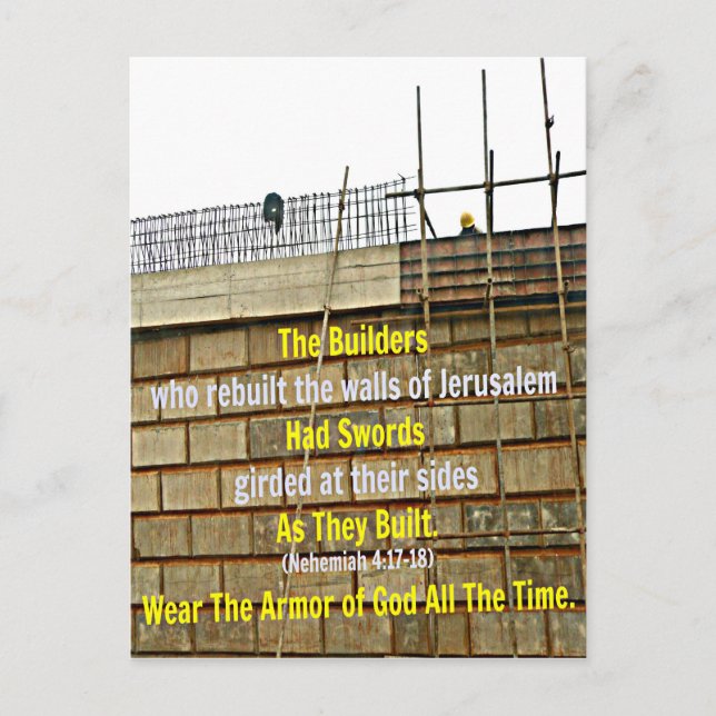 Carte Postale La Bible de Néhémie Les bâtisseurs qui ont reconst (Devant)