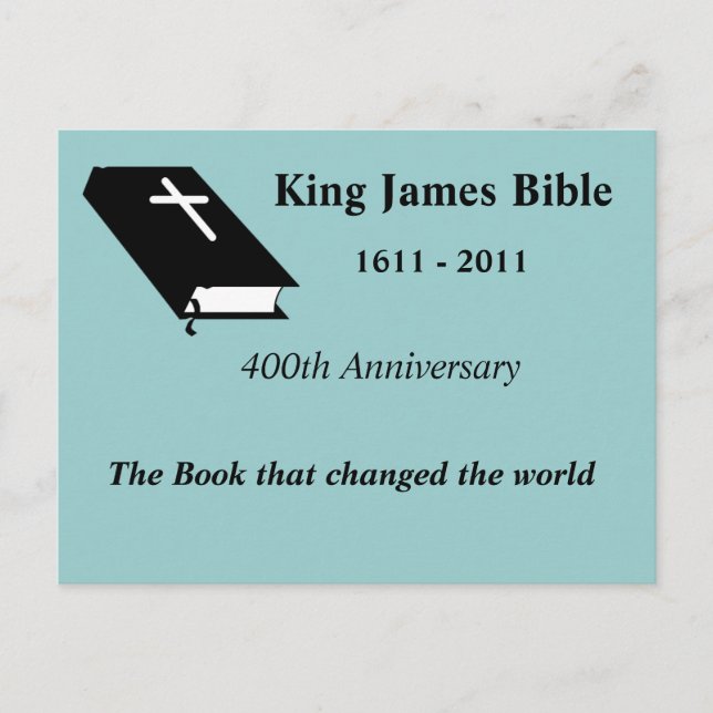 Carte Postale La Bible du roi James 400e anniversaire (Devant)