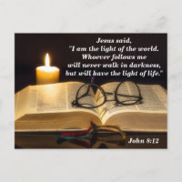 La Bible Verse Jean 8:12 Jésus est lumière du mond