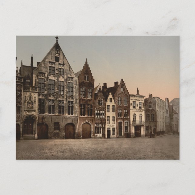 Carte Postale La Bibliothèque, Bruges, Belgique (Devant)