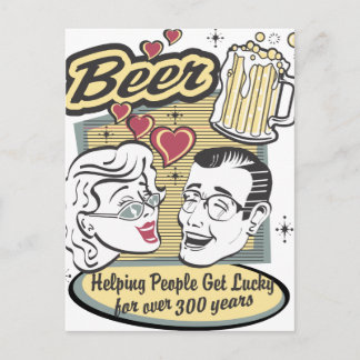 Carte Postale La bière aide les gens à obtenir de la chance