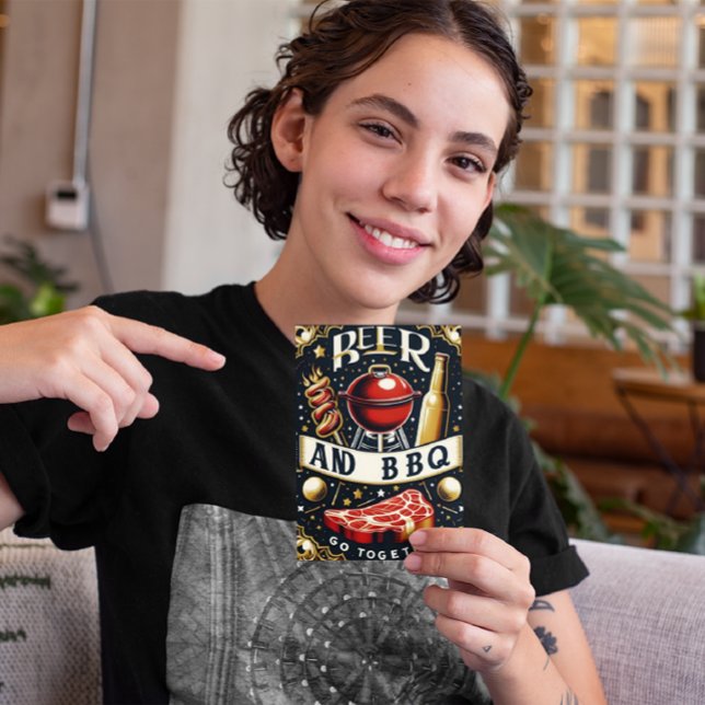 Carte Postale La Bière Et Les Barbecues Vont Ensemble (Créateur téléchargé)